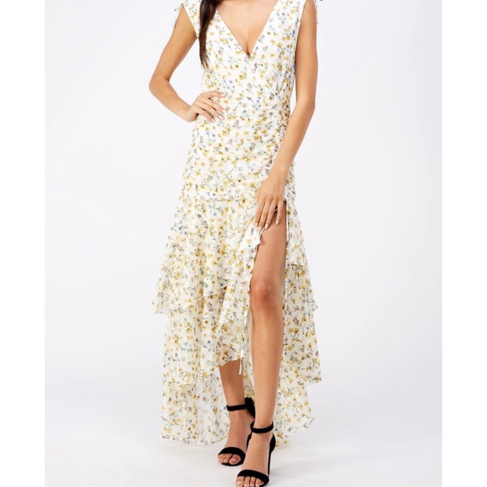 Fanco White Floral Dress